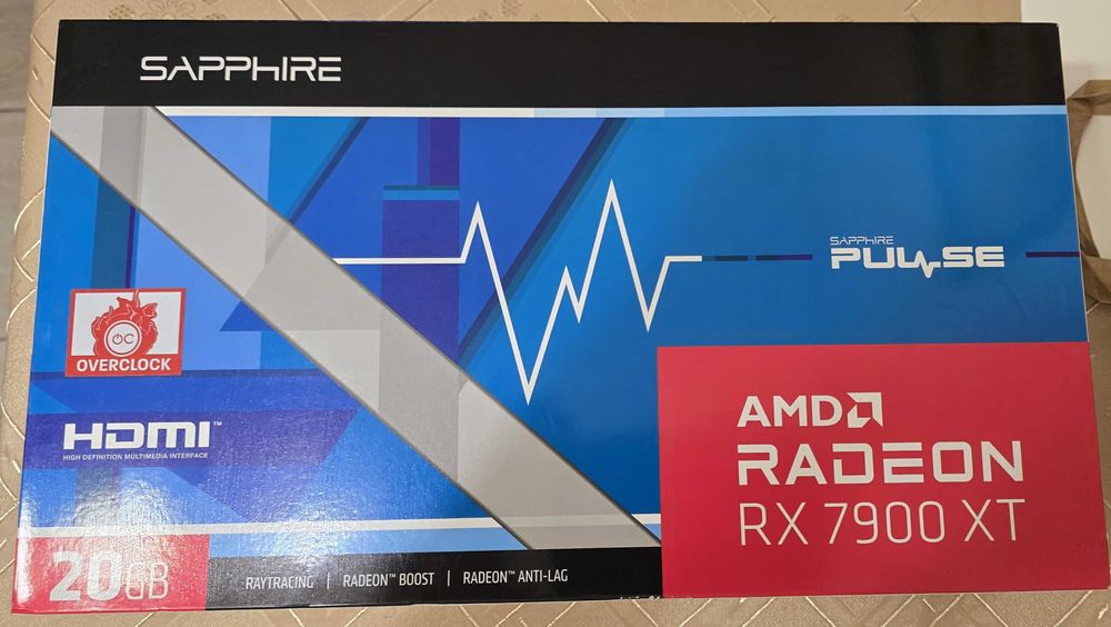 Видео карта RX 7900 XT SAPPHIRE PULSE AMD Radeon  20GB - ГАРАНЦИЯ