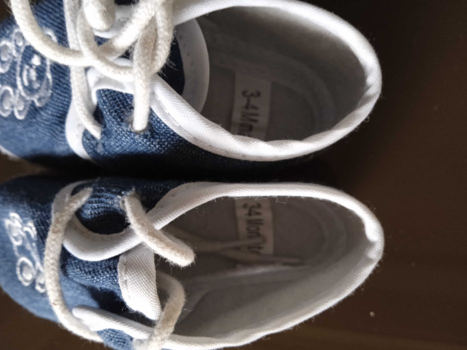 Бебешки дънкови обувки, 2-4мес.