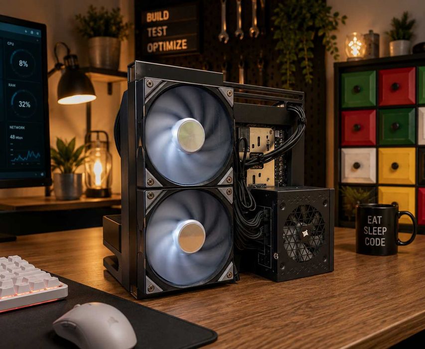 Carcasă PC Open Frame ATX / mATX / Mini-ITX – Design Premium | Nouă