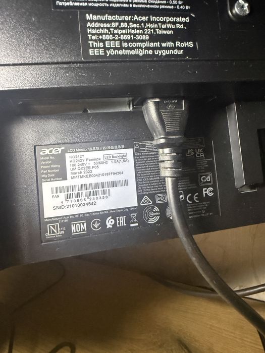 Monitor Acer Gaming  165 hz