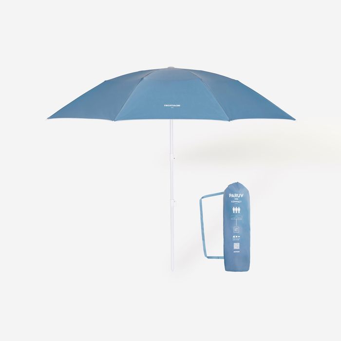 Umbrelă de plajă 3 locuri Upf 50+ - Paruv - produs resigilat Decathlon