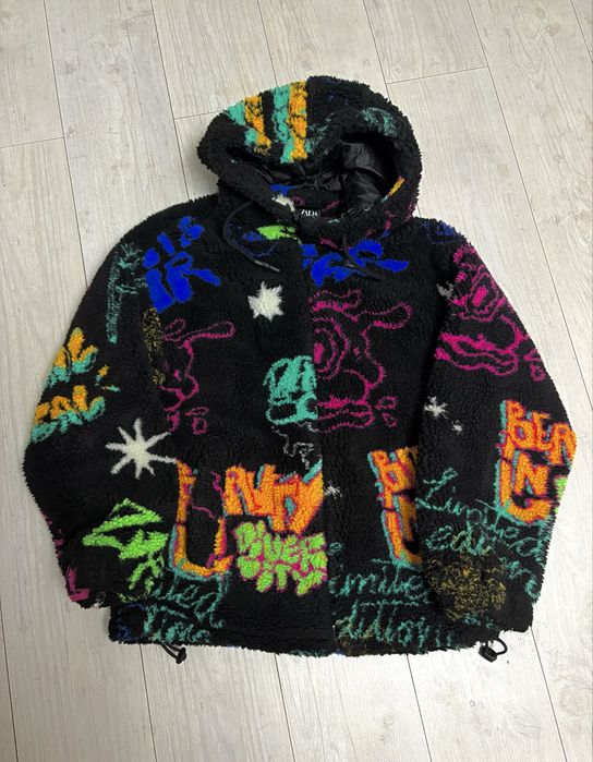 Geaca ZARA teddy/sherpa cu gluga (Blana sintetica)