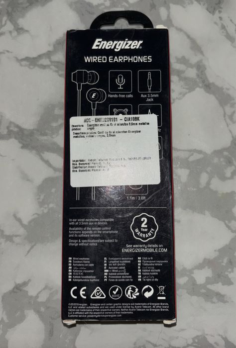 Casti energizer cu mufa tip jack