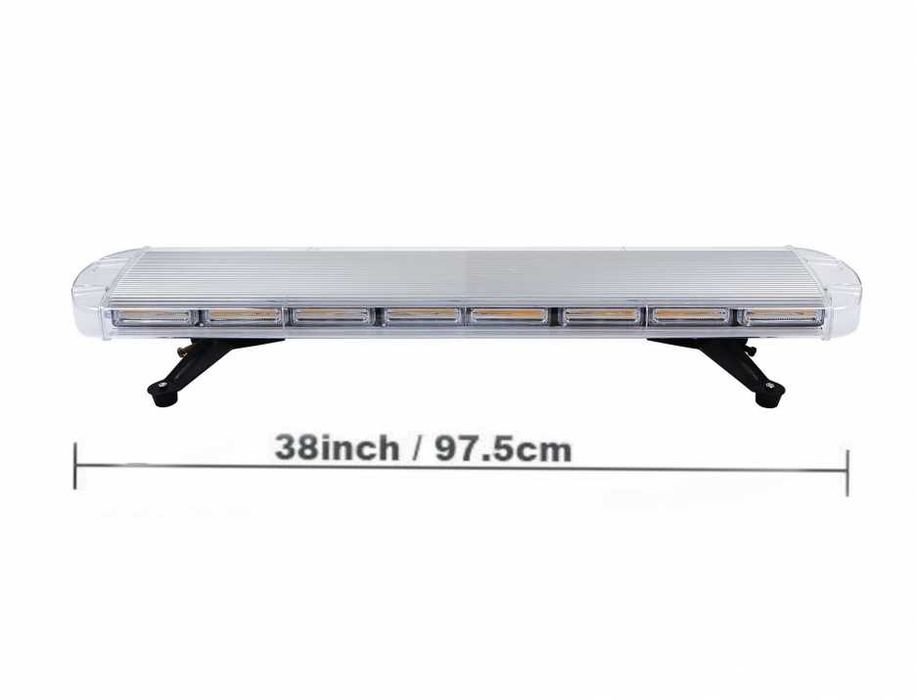Мощна аварийна сигнална лампа 98 см LED ЛЕД блиц маяк буркан лед бар 12-24V със 16 режима