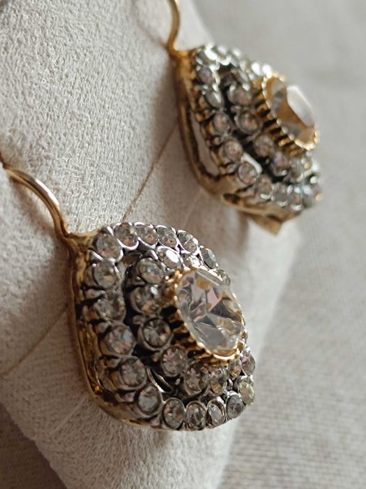 Cercei auriti din argint 925  cu pietre din zirconiu