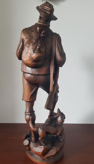Consolă/Statuetă veche din lemn masiv