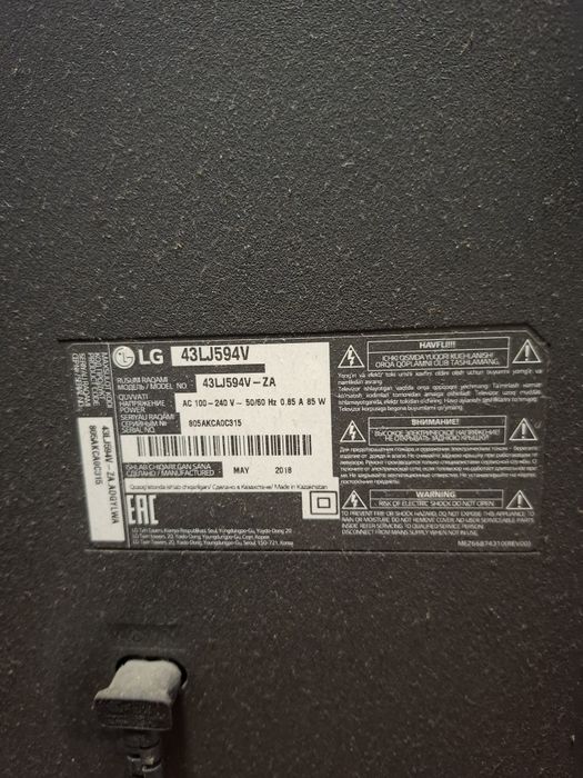 LG Smart 43 Web Os 4K Ideal holatda Aybi yoq