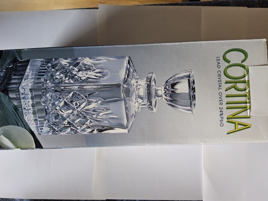 Pahare de cristal Bohemia și decantor