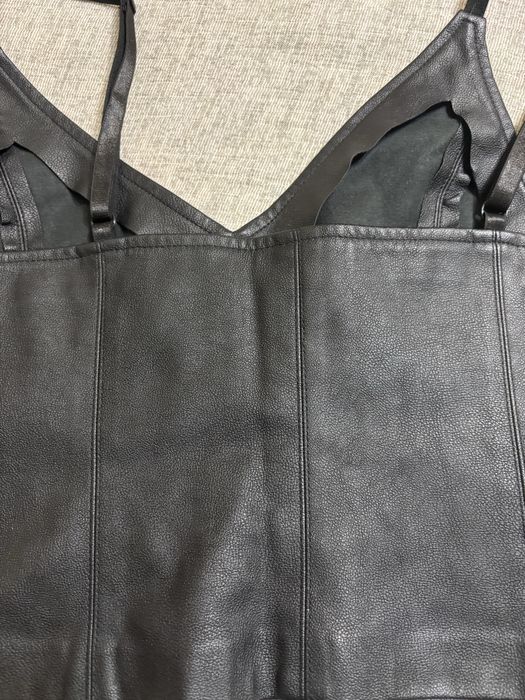 Кожаный топ Zara бу в отличном состоянии