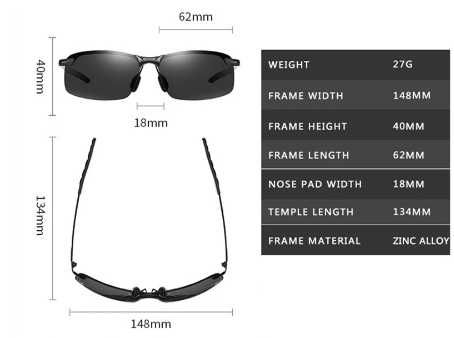 Класически слънчеви очила с поляризация и UV защита