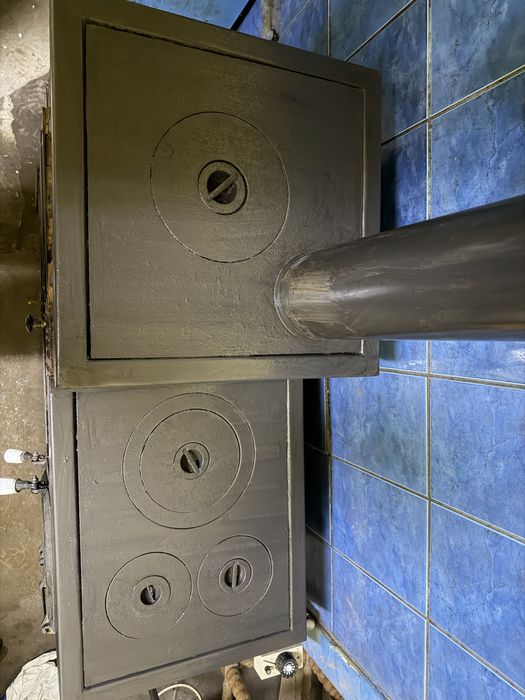 Sobă teracotă cu convector pe gaz