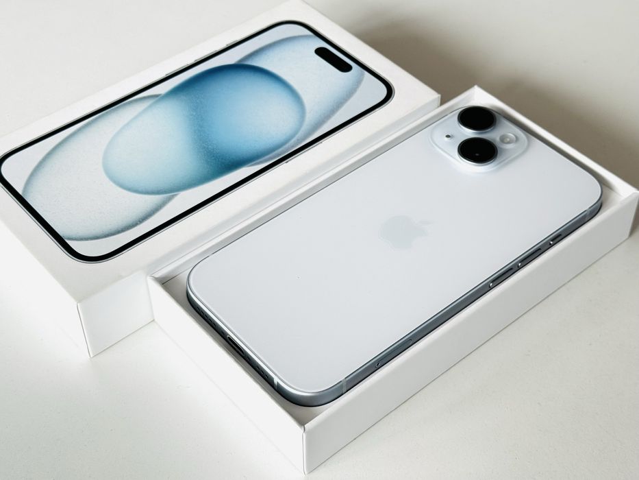 Iphone 15 128GB Blue 100% Батерия! Гаранция 6 месеца