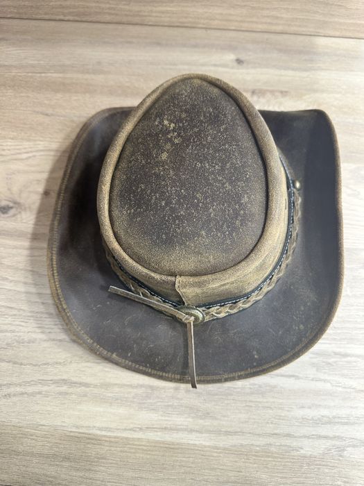 Оригинална винтидж кожена каубойска / аутбек шапка SCIPPIS. 100%