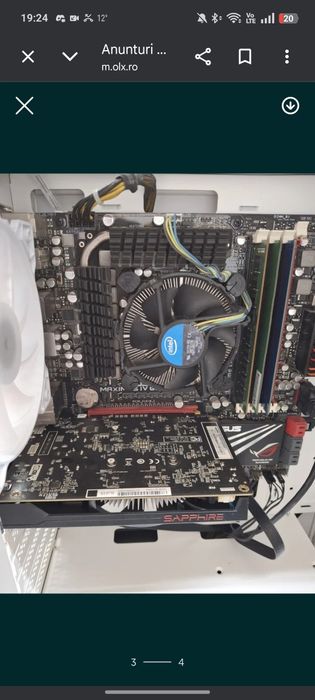 Kit Gaming: Placă de bază Asus ROG Maximus IV GENE-Z + I5 2550K + 16GB RAM + Video RX 550 2GB