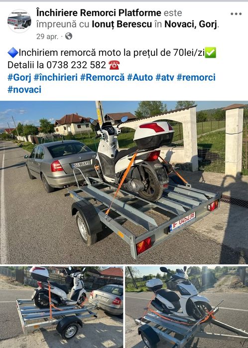 Remorca de inchiriat, platforma 750 kg, Spargator lemne 35 T