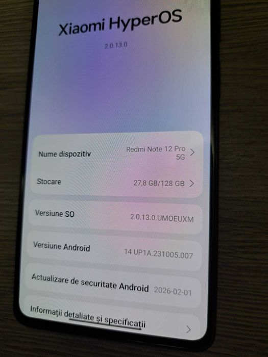 Telefon mobil Xiaomi Redmi Note 12 Pro, 6GB RAM, 128GB, 5G, Android 14