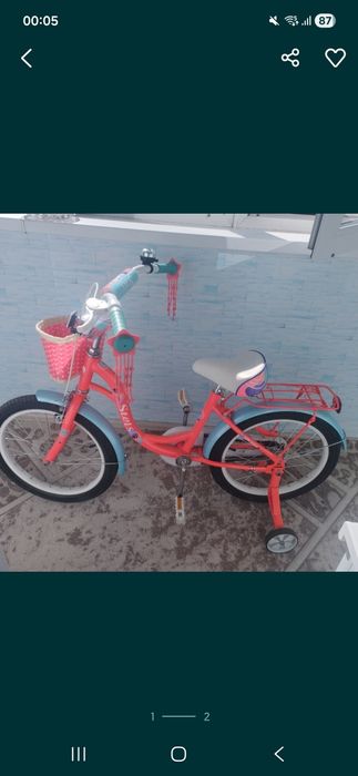 Велосипед для девочки 5-9лет