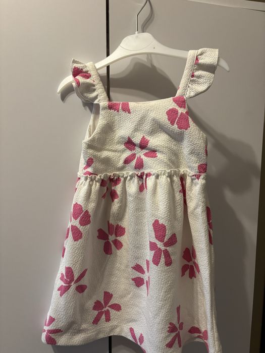 Rochita fetite Zara marimea 104 alb cu roz