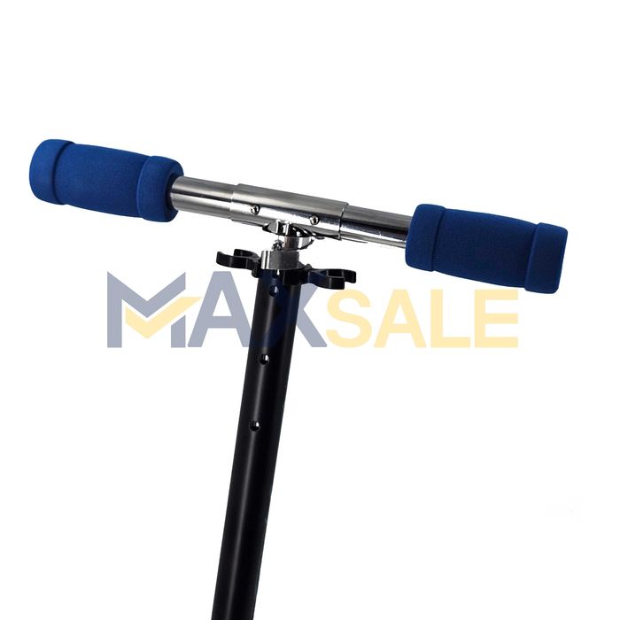 Детска тротинетка сгъваема скутер scooter черно и синьо опорна стойка