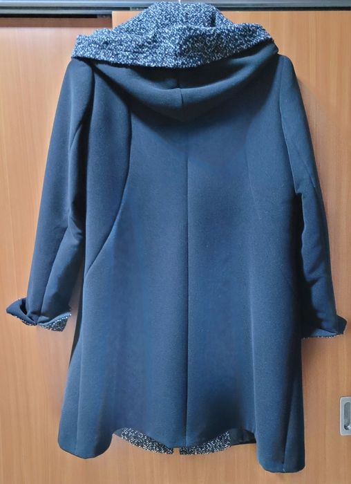 Palton stofă cu glugă