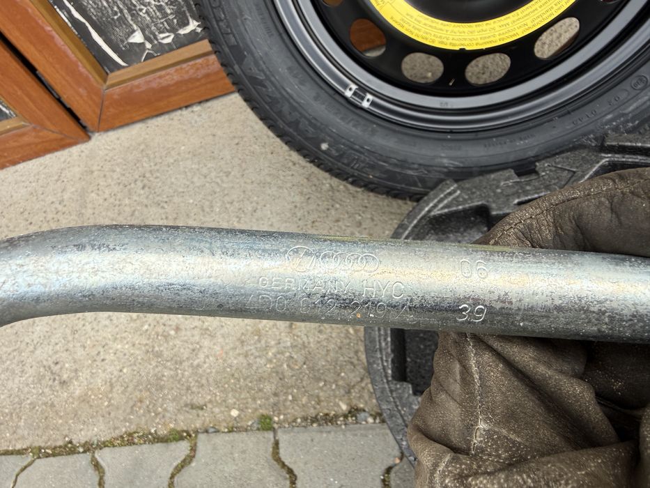 Авариен Комплект 16” Гума С Джанта 5х112/Крик/Ключ/Кука -VW/AUDI/VAG-