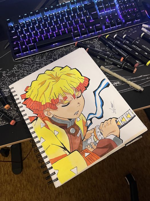 Аниме фен арт ръчна изработка