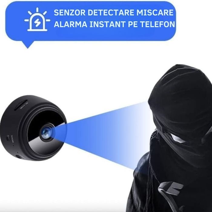 Mini camera spion wireless ultra-compacta, rezolutie Full HD 1080p
