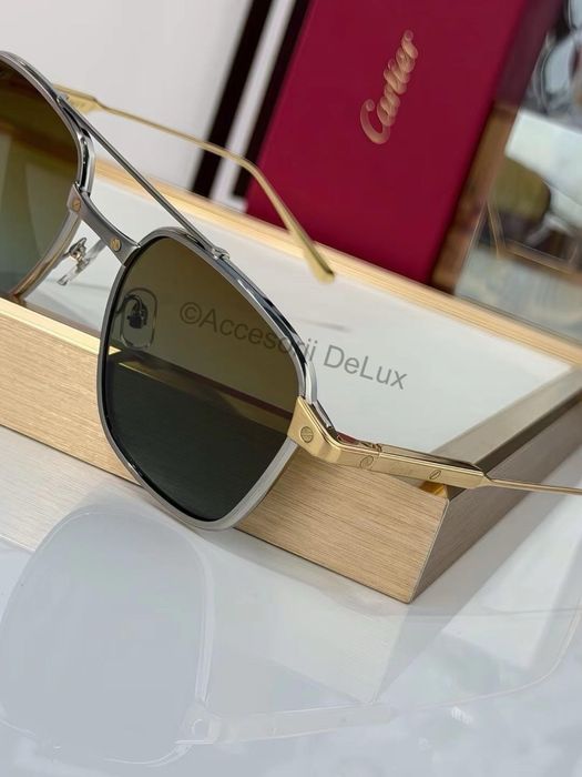 Ochelari de Soare Cartier Aviator CT0610S Noi Full Box  Gold