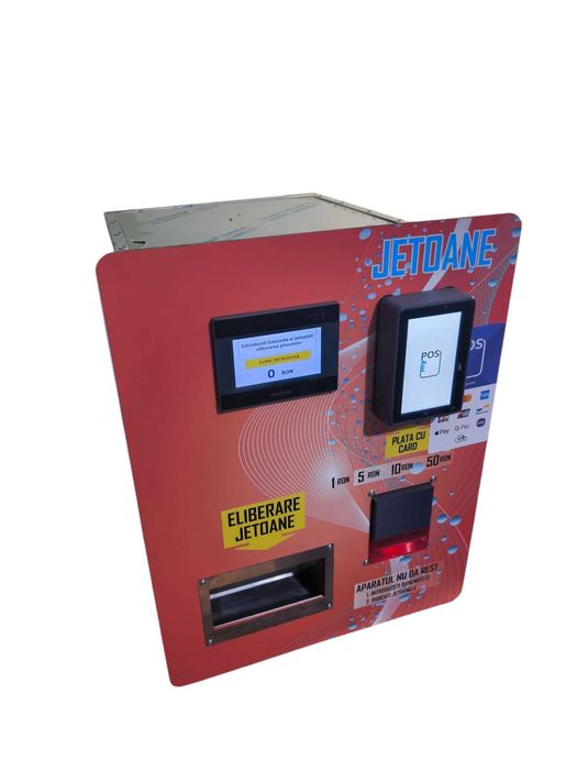 Distribuitor jetoane spalatorie self service