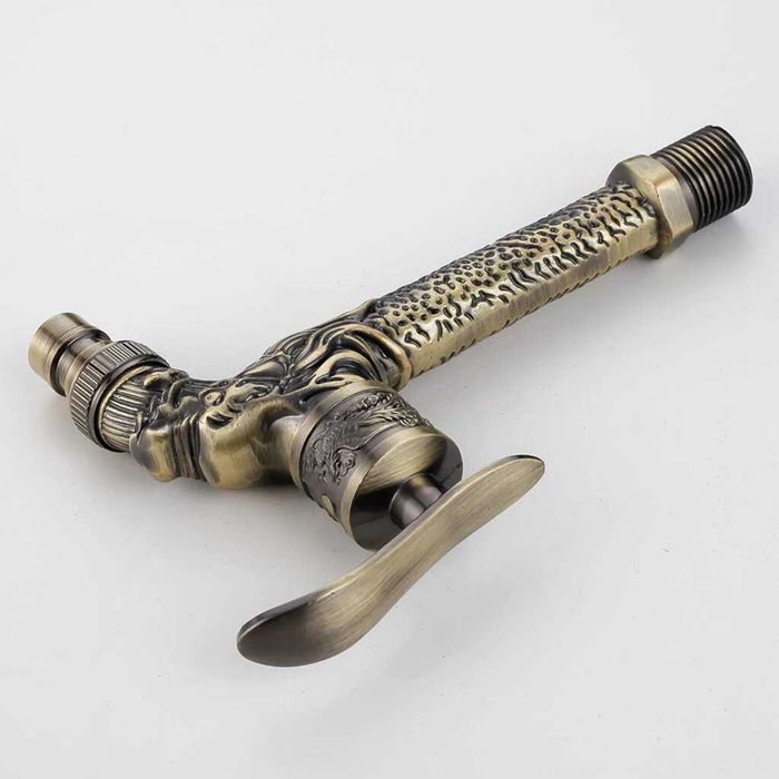 Robinet dublu serviciu din fonta antichizata pt gradina, baie