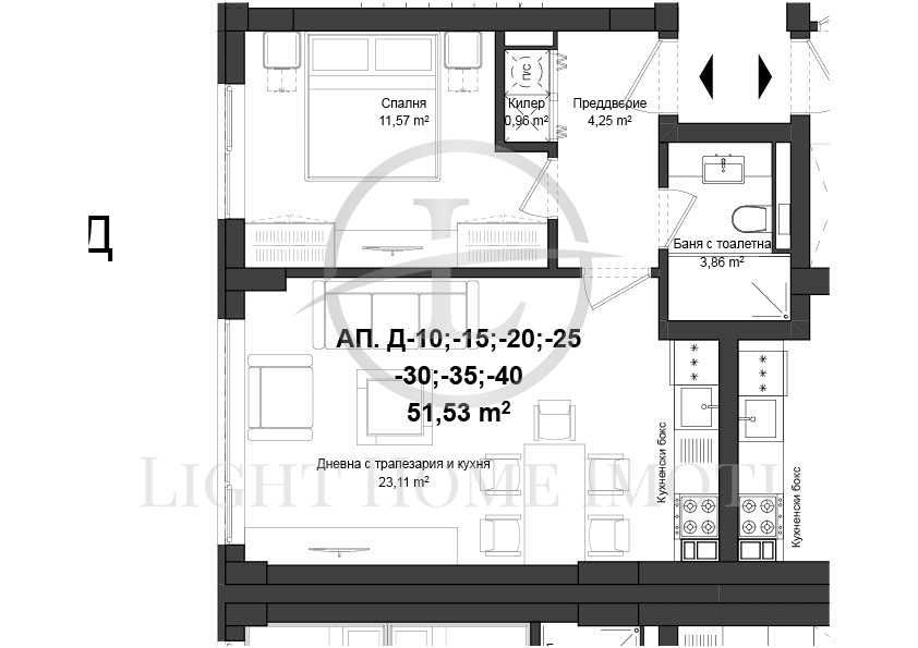 Продава се Двустаен апартамент в Пловдив, Гагарин - 60 кв.м за 920 €/кв.м - Снимка #3