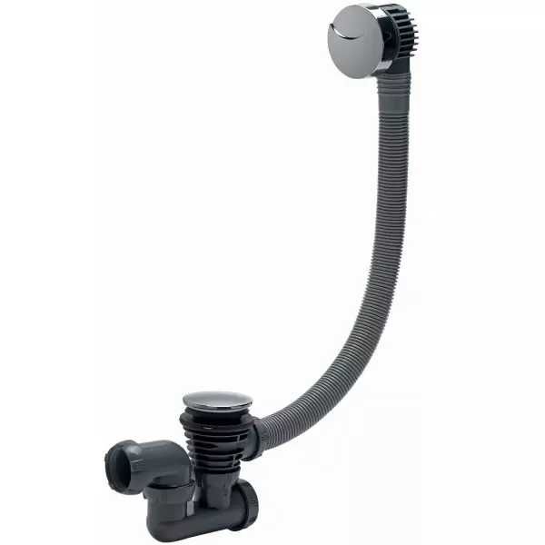 Слив-прелив за вана (кабел 70 см) хром – Jacob Delafon