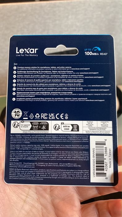 Продам карты памяти microSD  Lexar 32 ГБ