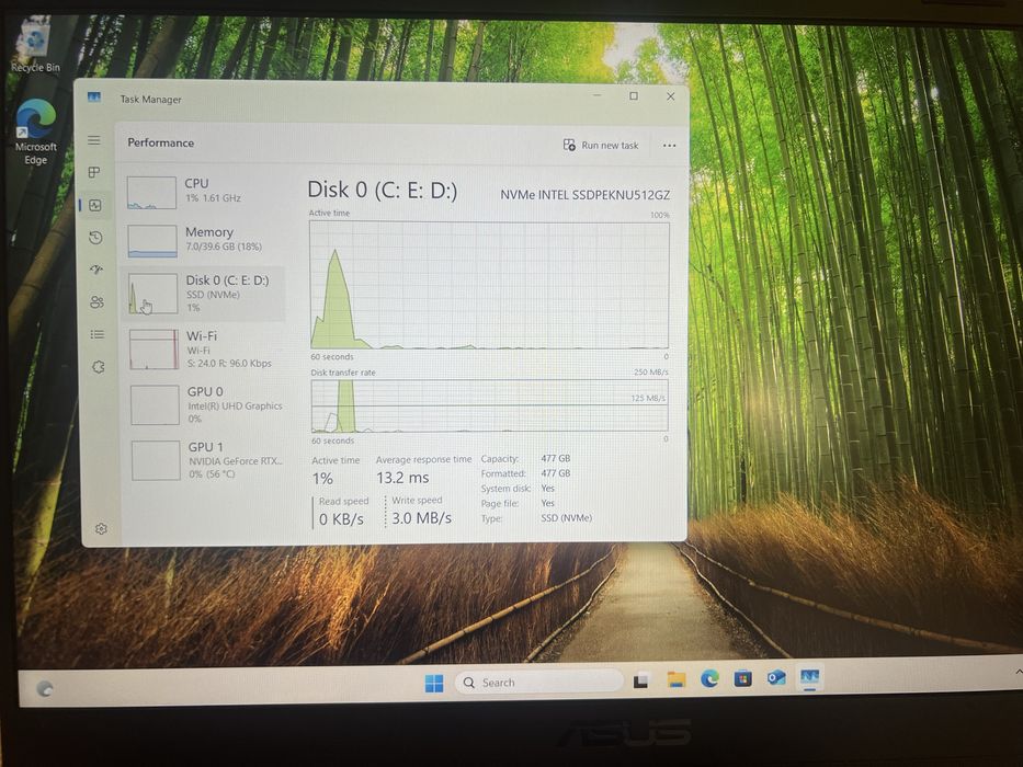 Asus TUF Dash F15 - i7 - RTX 3050 Ti - RAM 40GB