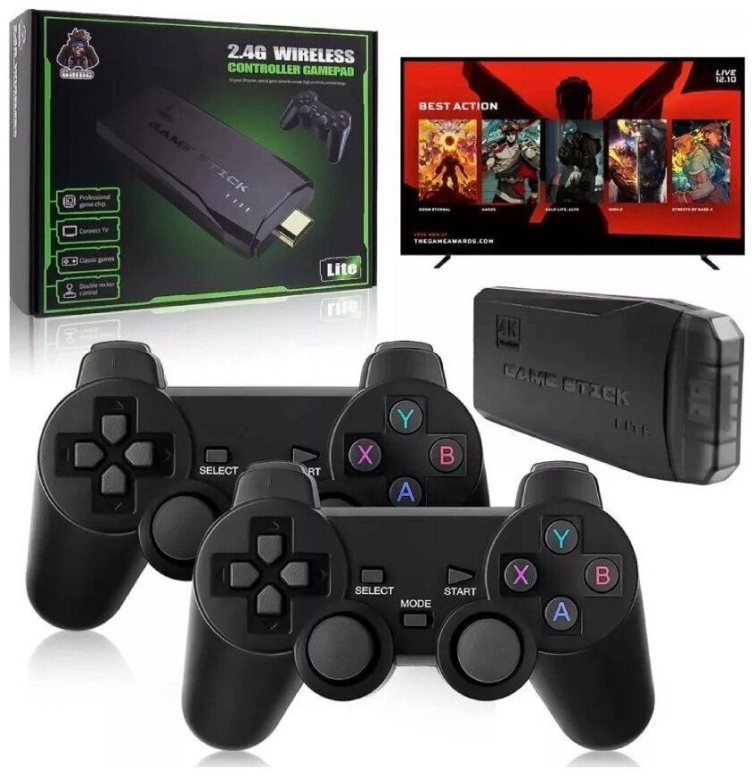 Беспроводная игровая консоль Retro Game Stick Lite M8 64Gb - Приставки ...
