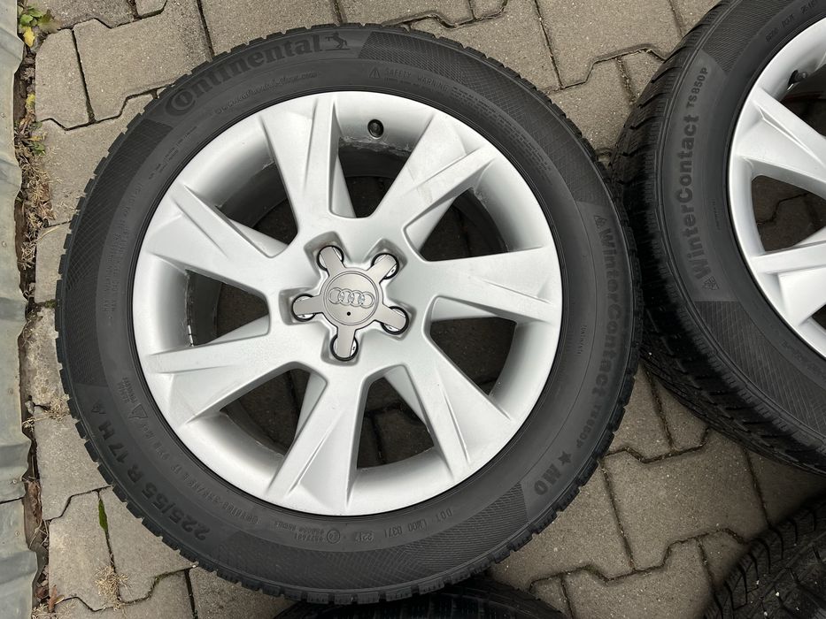 Jante aliaj 5x112mm anvelope iarna 225/55 R17 Audi A4 B8, B9, A5 A6 A7