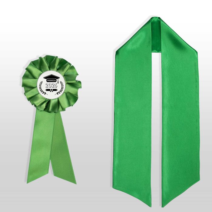 Toca, Esarfa si Cocarda, Set Nepersonalizat, Verde smarald, Absolvire