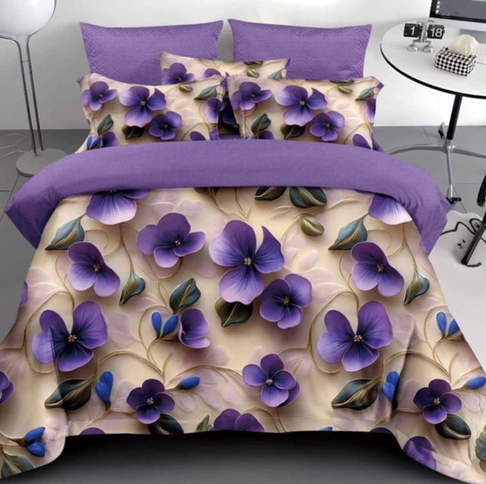 Lenjerie de pat finet 6 piese pentru pat dublu