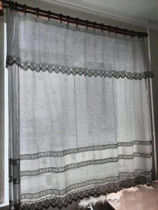 Тюль с гардиной.