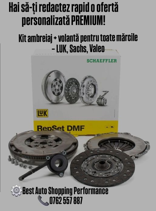 Kit ambreiaj + volantă pentru toate mărcile – LUK, Sachs, Valeo
