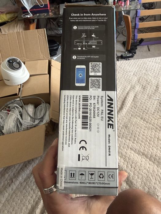 Камери на анкер 4бр+dvr