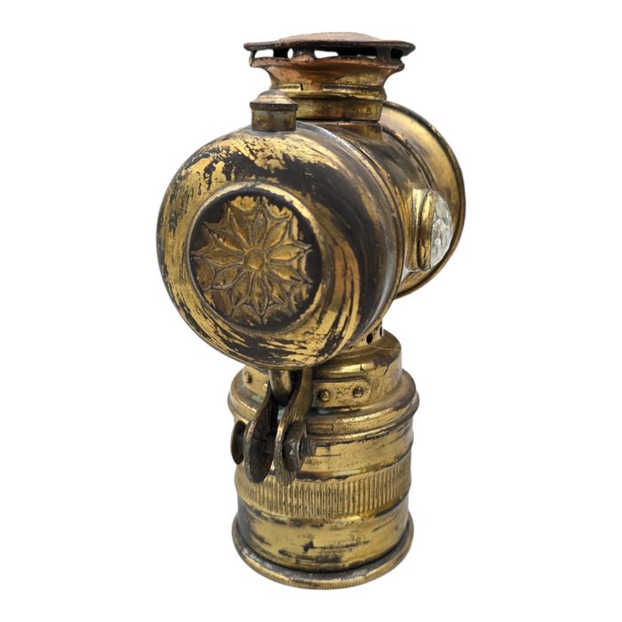 Lampa carbid , far bicicleta