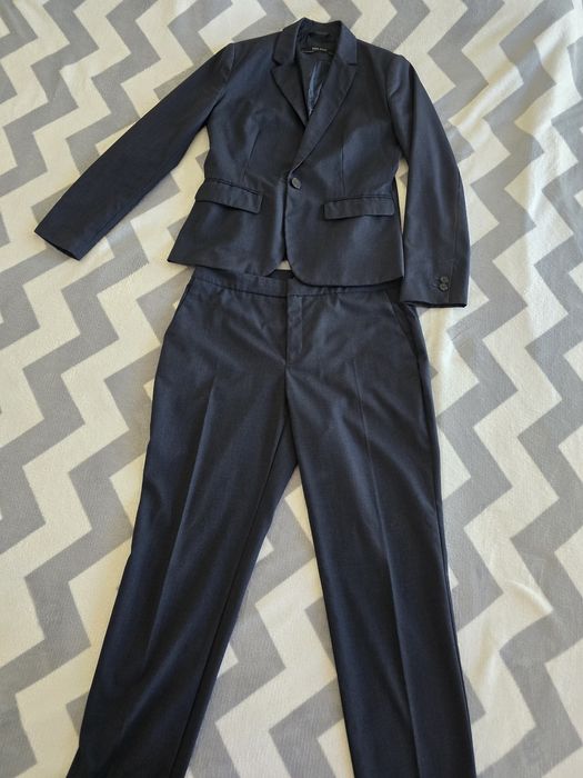 Costum dama, sacou și pantaloni de stofa