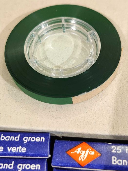 Banda de capat AGFA, verde/rosie, 1/4 inch, 25 m, noua, sigilata