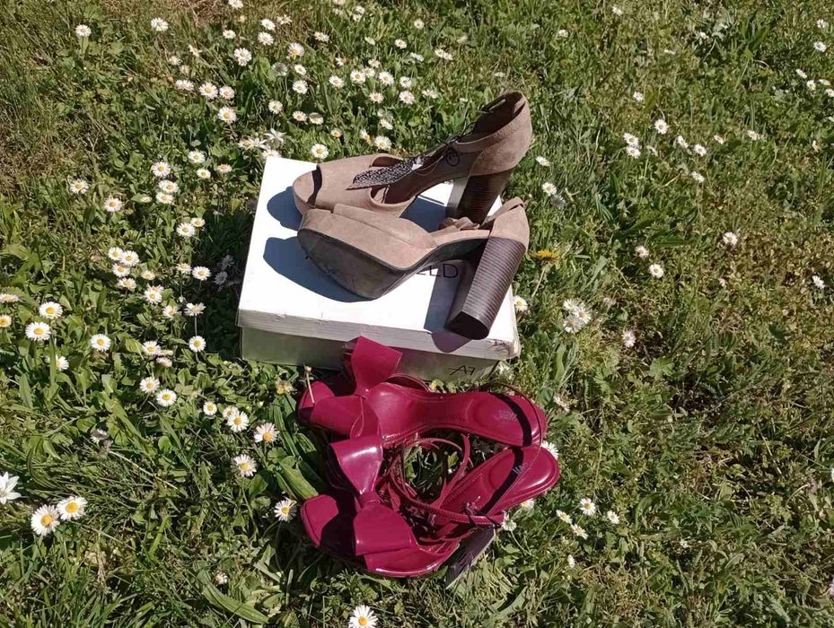 Червени сандали Zara, 39