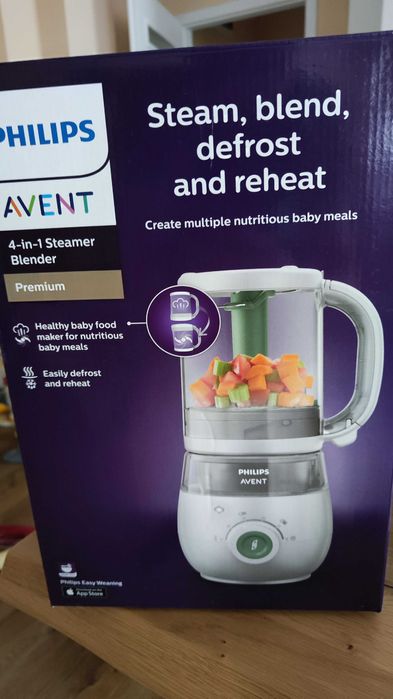 Philips avent 4 in 1 уред за готвене на пара, блендиране, размразяване и затопляне.
