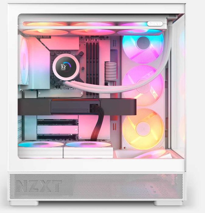 НОВА ! Компютърна кутия NZXT S5 RGB White