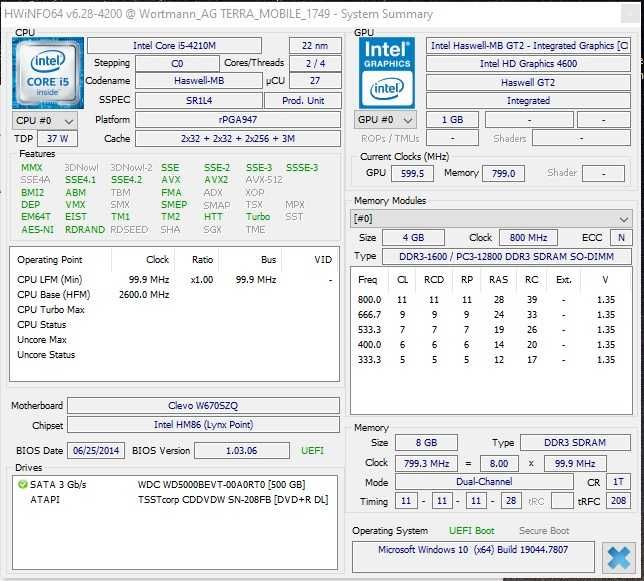 Laptop Terra Intel I5 4210m Ram 8G SSD HDD diagonala 17 Inch 43 Cm