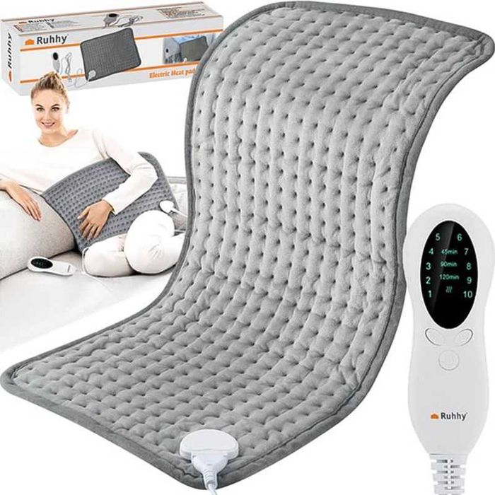 Електрическа възглавница, 85 W, 60 х 30 см, 10 Температурни нива, сива