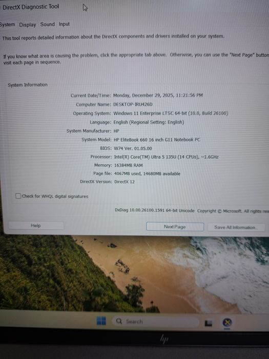 Laptop HP Eliebook 660 g11 ca nou !